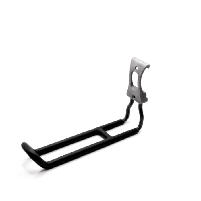 ГАРАЖ Крюк прямой, крепление рельс/стена, Металлик