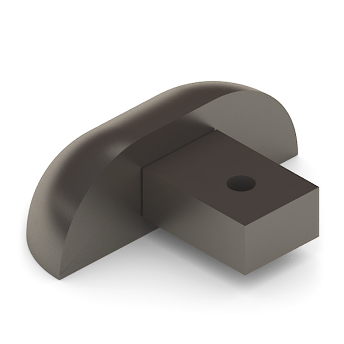 Заглушка нижней однопол. напр., алюм., Бронза мат.