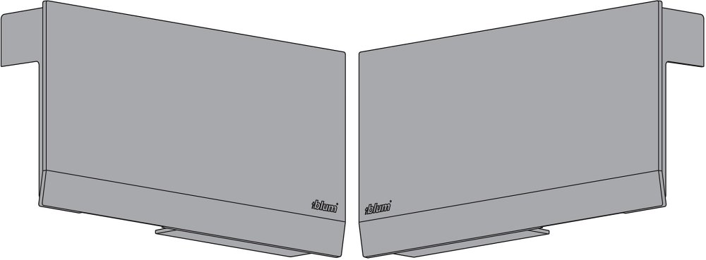 22K8000 ABD R+L V1SWIG Комплект заглушек AVENTOS HK TOP левая/правая, белый шелк